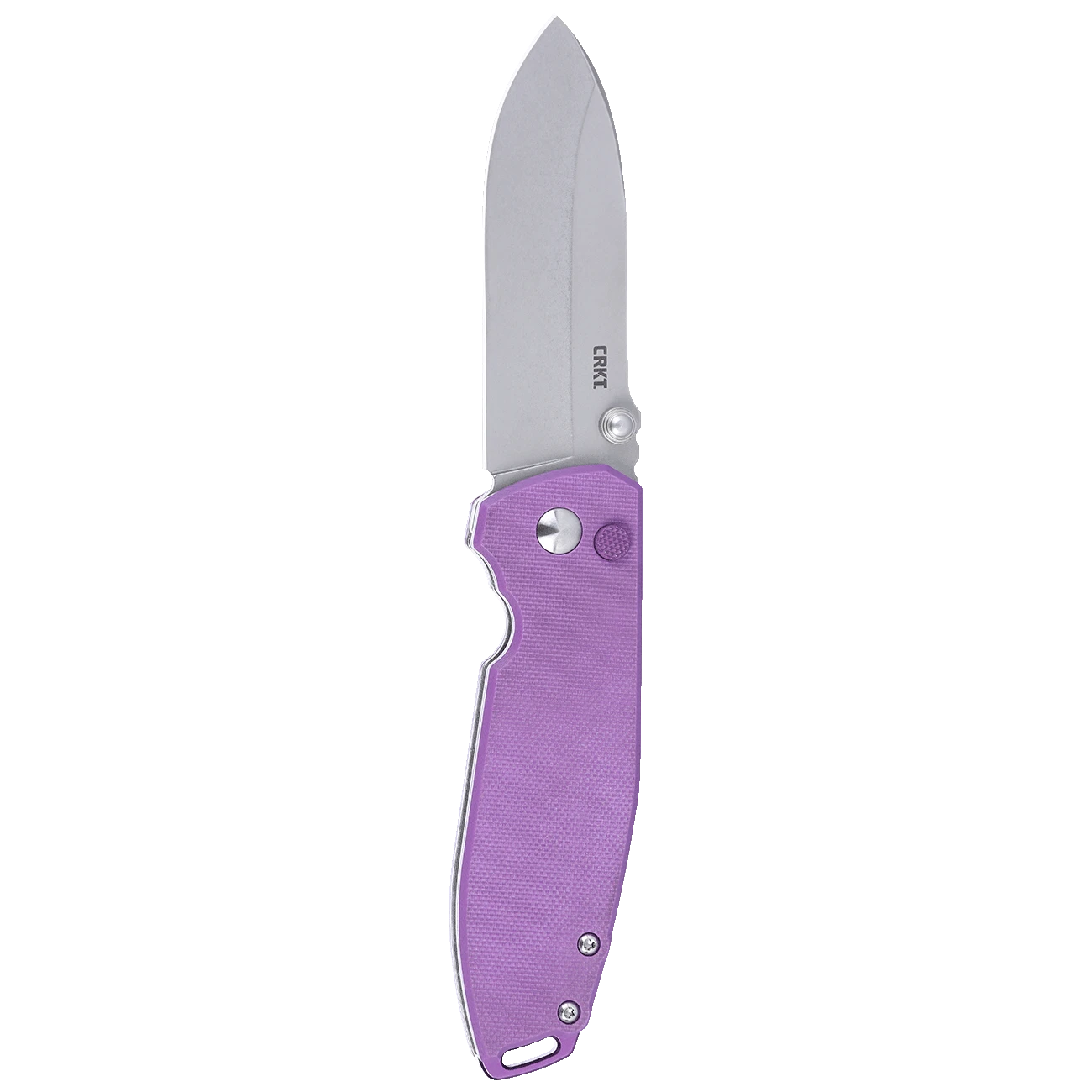 CRKT 2495P Squid XM Button Lock Folding Knife - 14C28N Steel w/ Violet Micarta Handle