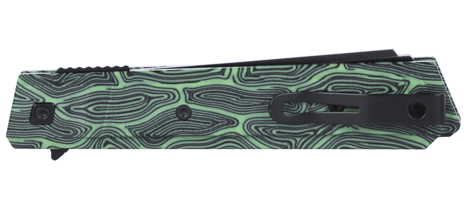 CRKT 3840 Zephyr Liner Lock Folding Knife – 14C28N Steel, Green/Black Handle
