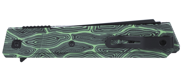CRKT 3840 Zephyr Liner Lock Folding Knife – 14C28N Steel, Green/Black Handle