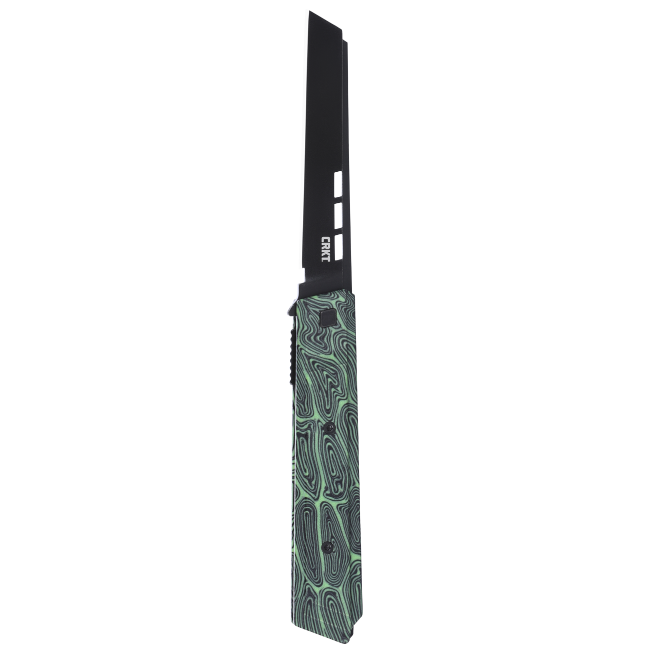 CRKT 3840 Zephyr Liner Lock Folding Knife – 14C28N Steel, Green/Black Handle