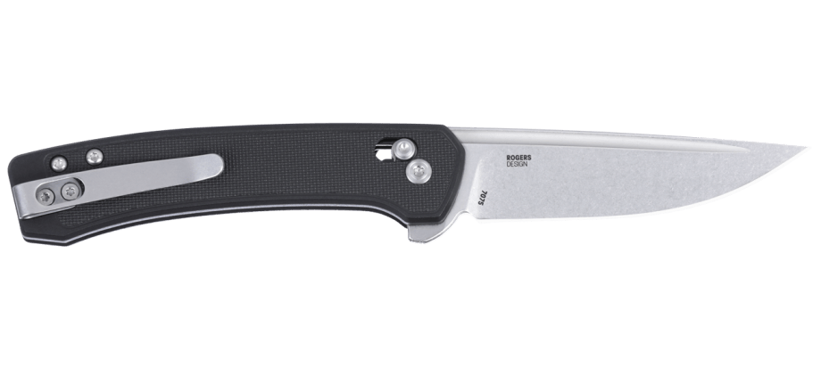 CRKT 7075 Q Compact Crossbar Lock Folding Knife – 14C28N Steel w/ Black Handle