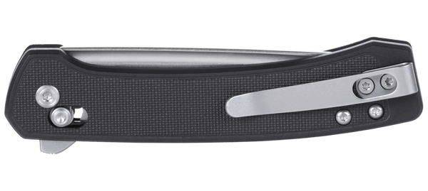 CRKT 7075 Q Compact Crossbar Lock Folding Knife – 14C28N Steel w/ Black Handle