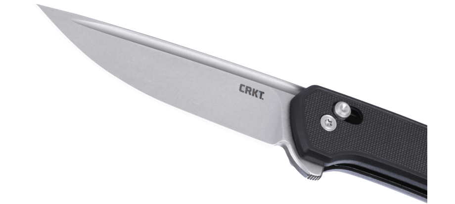 CRKT 7075 Q Compact Crossbar Lock Folding Knife – 14C28N Steel w/ Black Handle