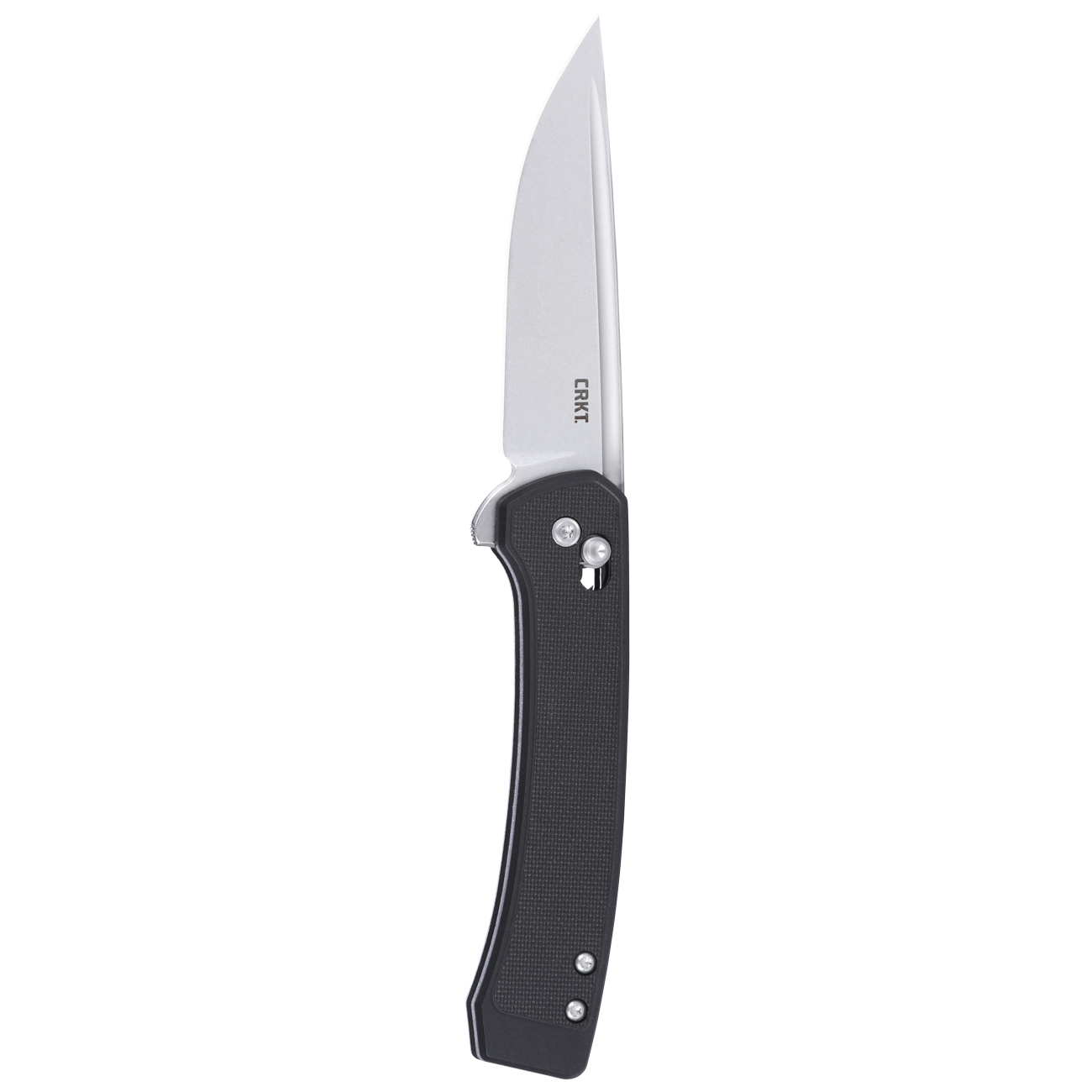 CRKT 7075 Q Compact Crossbar Lock Folding Knife – 14C28N Steel w/ Black Handle