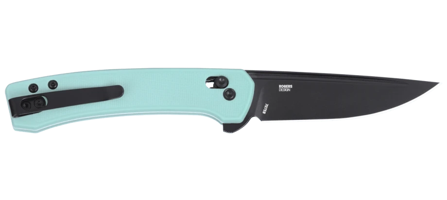 CRKT 7075B Q Compact Folding Knife - 14C28N Steel w/ Aqua Handle