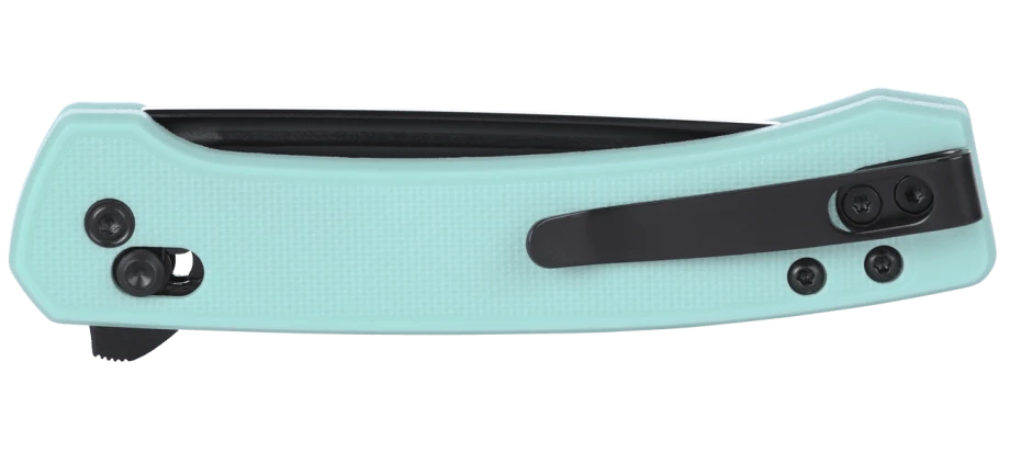 CRKT 7075B Q Compact Folding Knife - 14C28N Steel w/ Aqua Handle