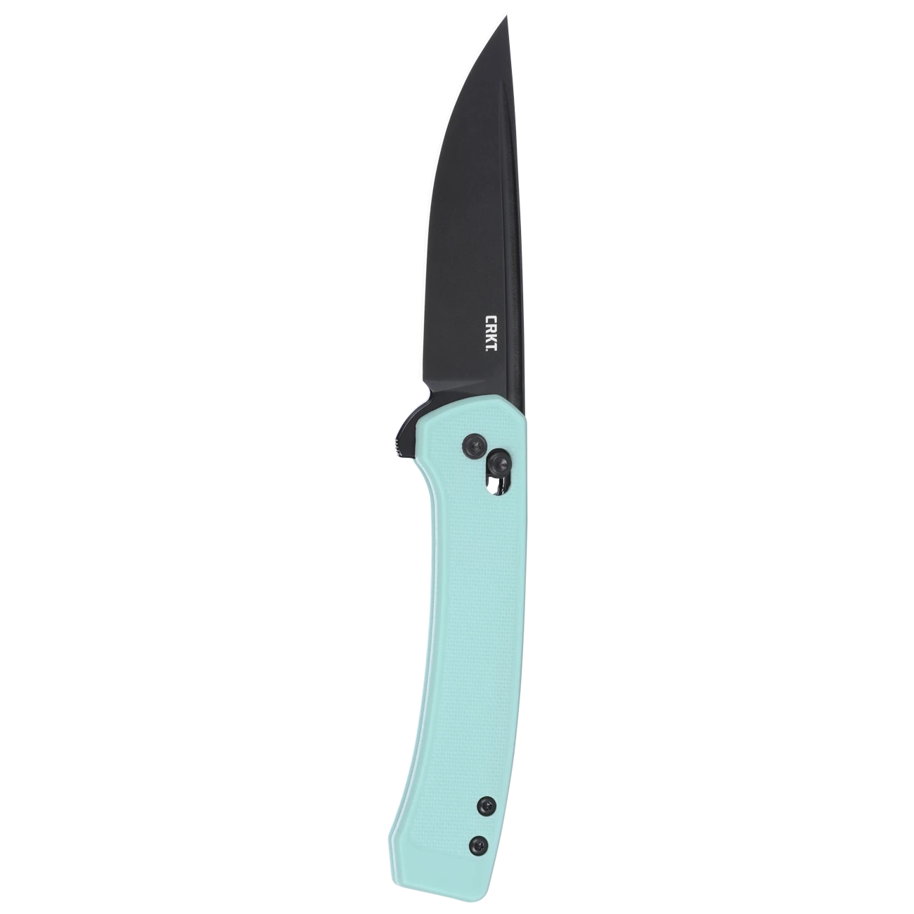 CRKT 7075B Q Compact Folding Knife - 14C28N Steel w/ Aqua Handle