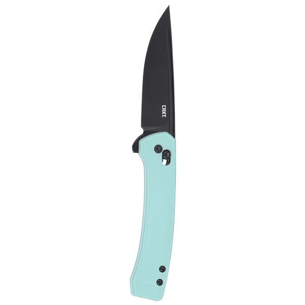 CRKT 7075B Q Compact Folding Knife - 14C28N Steel w/ Aqua Handle