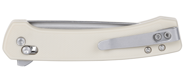 CRKT 7075S Q Compact Crossbar Lock Folding Knife – 14C28N Steel w/ Sand Handle