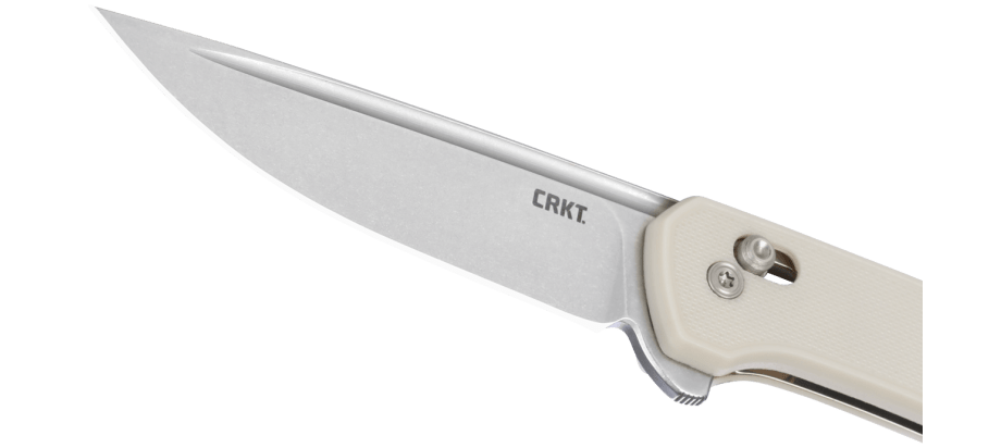 CRKT 7075S Q Compact Crossbar Lock Folding Knife – 14C28N Steel w/ Sand Handle