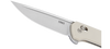CRKT 7075S Q Compact Crossbar Lock Folding Knife – 14C28N Steel w/ Sand Handle