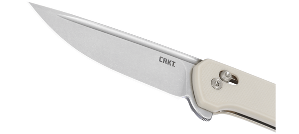 CRKT 7075S Q Compact Crossbar Lock Folding Knife – 14C28N Steel w/ Sand Handle