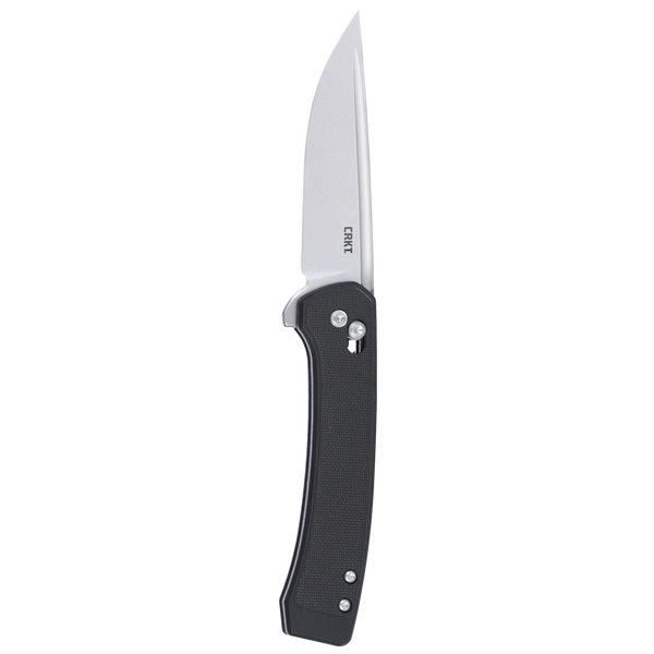 CRKT 7075 Q Compact Crossbar Lock Folding Knife – 14C28N Steel w/ Black Handle