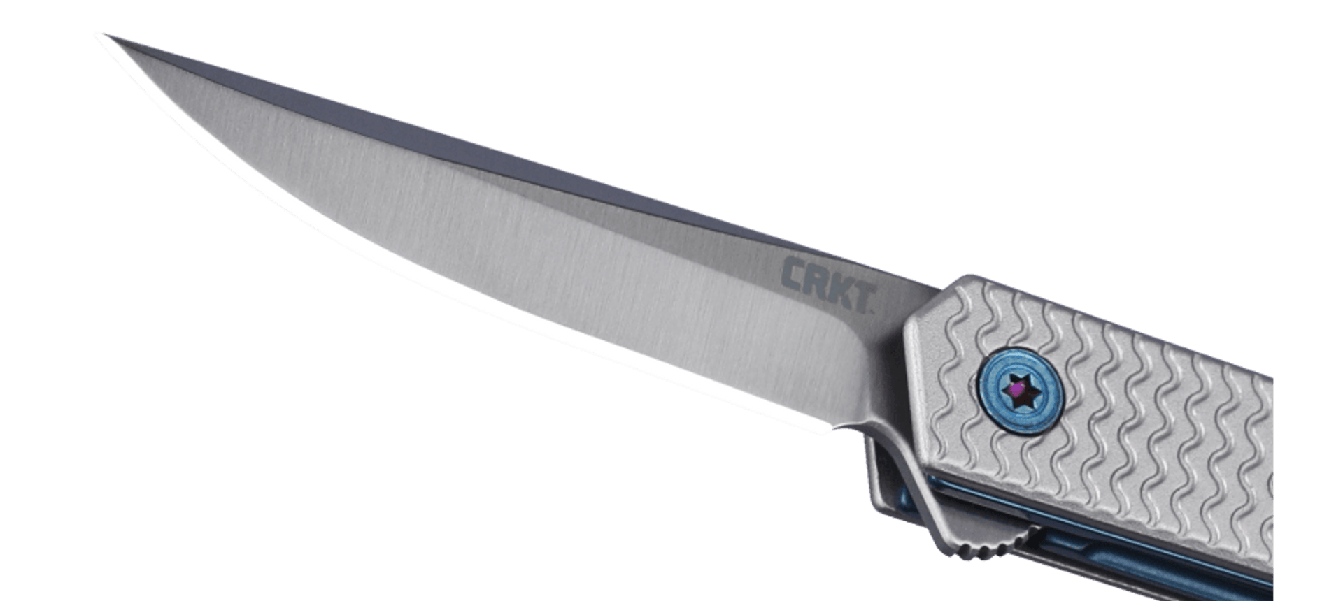 CRKT 7081 CEO Microflipper Folding Knife – Grey Aluminum Handle