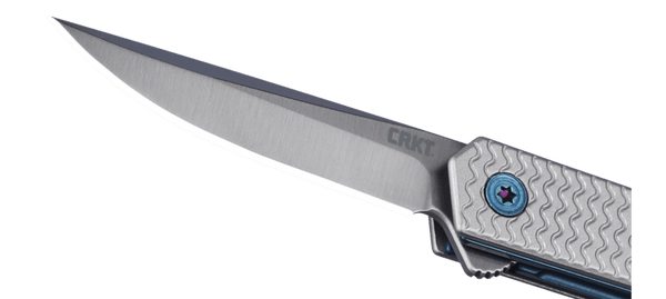 CRKT 7081 CEO Microflipper Folding Knife – Grey Aluminum Handle