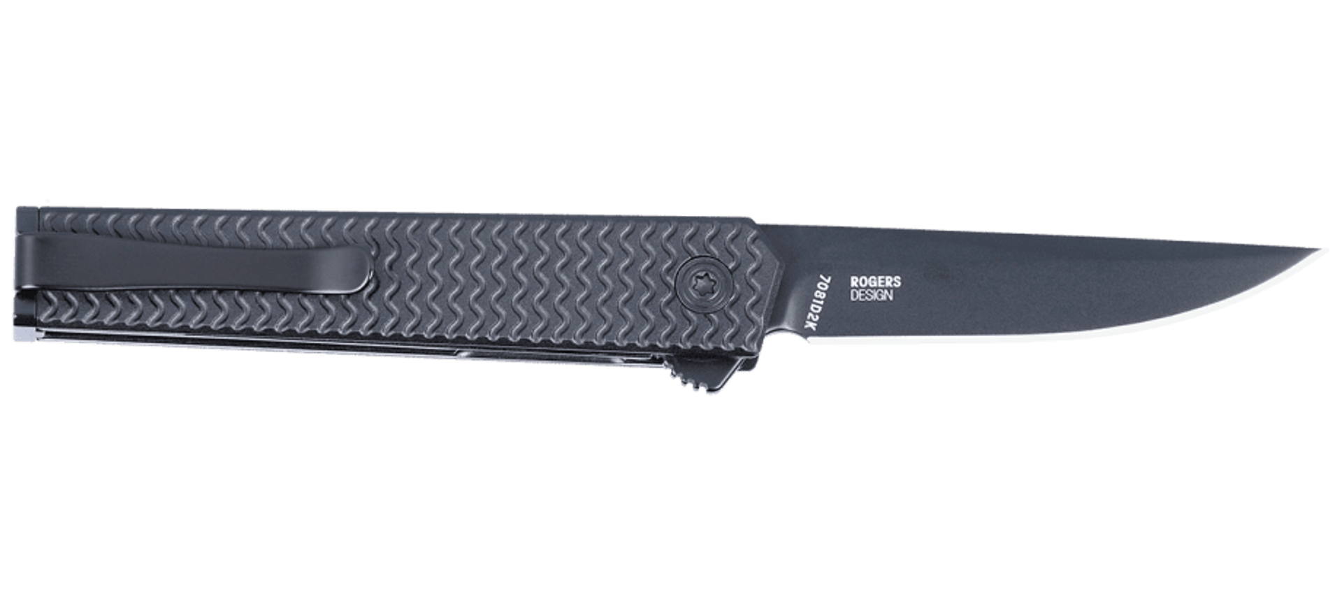 CRKT 7081D2K CEO Microflipper Folding Knife – D2 Steel, Black Aluminum Handle