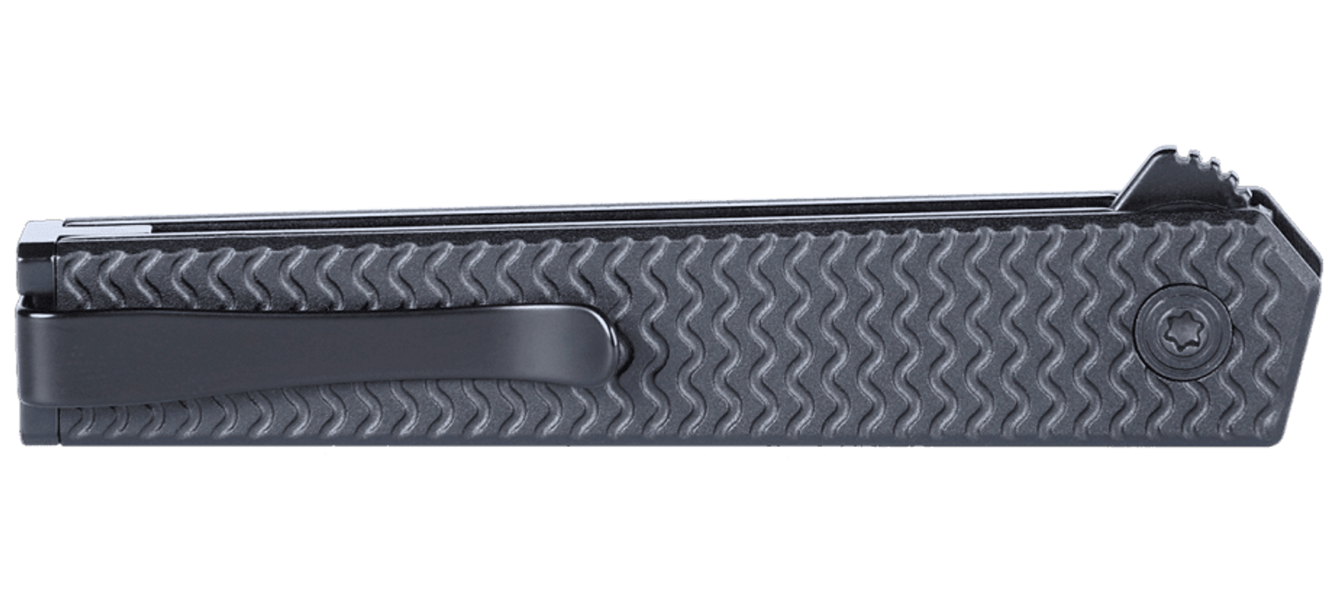 CRKT 7081D2K CEO Microflipper Folding Knife – D2 Steel, Black Aluminum Handle