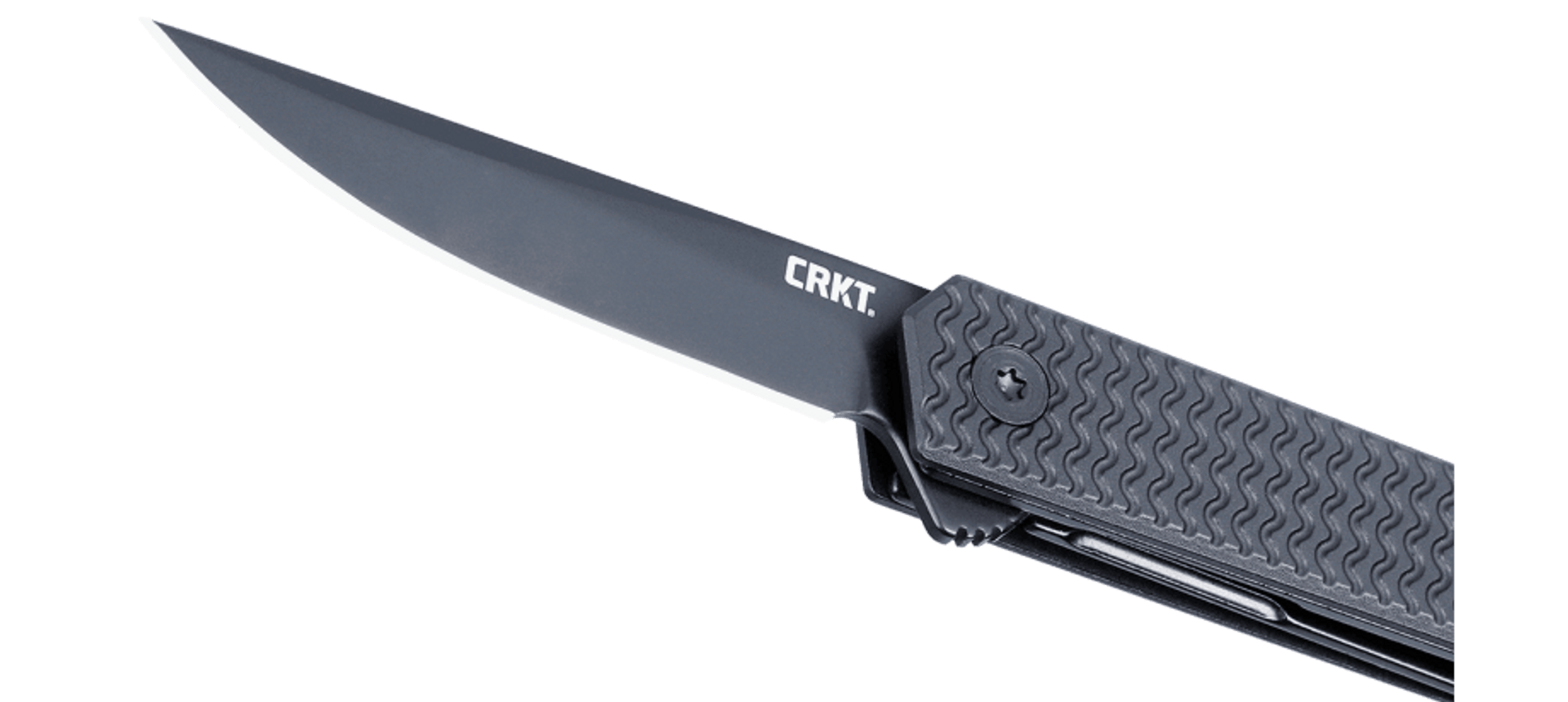 CRKT 7081D2K CEO Microflipper Folding Knife – D2 Steel, Black Aluminum Handle
