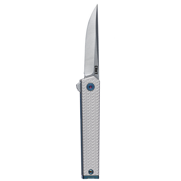 CRKT 7081 CEO Microflipper Folding Knife – Grey Aluminum Handle