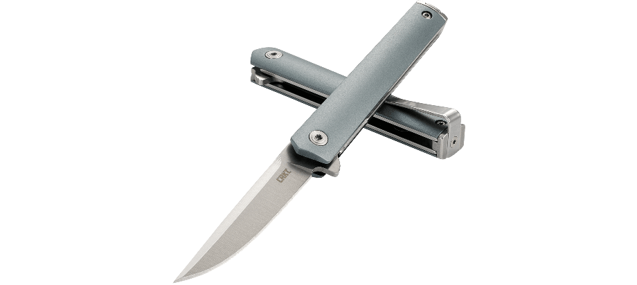 CRKT CEO Compact Flipper Folding Knife  - Gray Handle | CRKT