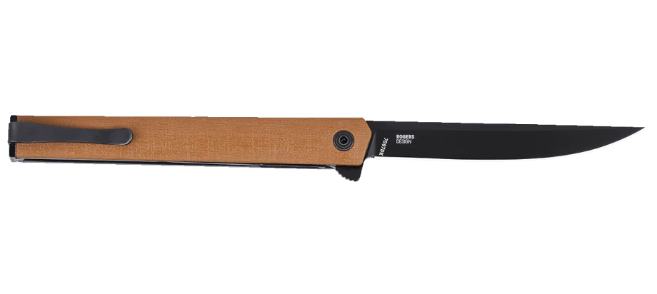 CRKT 7097DX CEO Flipper Folding Knife - Desert Tan Handle