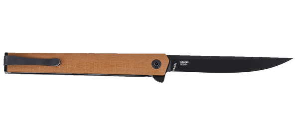 CRKT 7097DX CEO Flipper Folding Knife - Desert Tan Handle