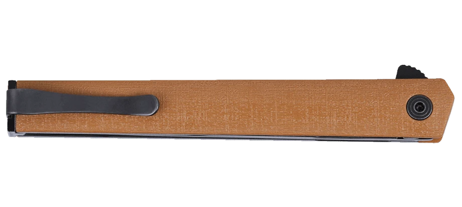 CRKT 7097DX CEO Flipper Folding Knife - Desert Tan Handle