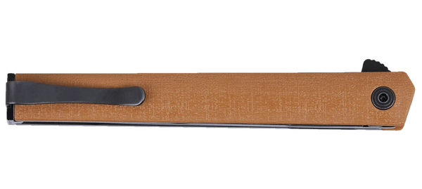 CRKT 7097DX CEO Flipper Folding Knife - Desert Tan Handle