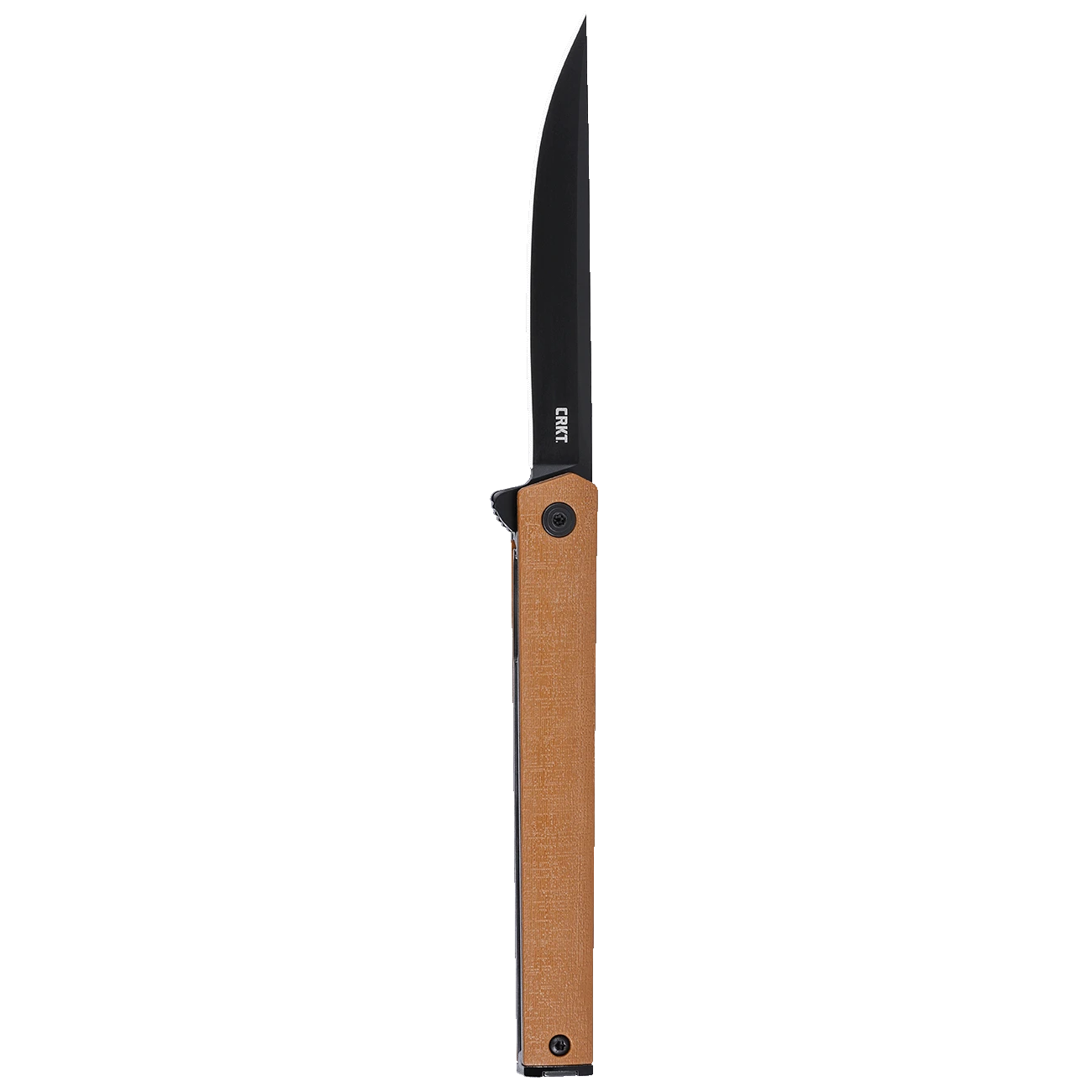 CRKT 7097DX CEO Flipper Folding Knife - Desert Tan Handle