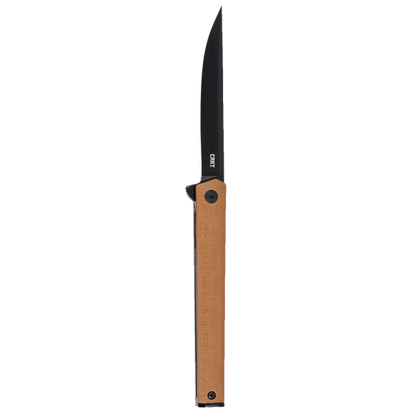 CRKT 7097DX CEO Flipper Folding Knife - Desert Tan Handle