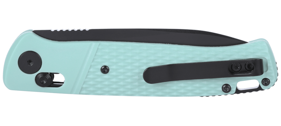 CRKT K430BKP Counterpart Crossbar Folding Knife – 12C27 Steel w/ Aqua Handle
