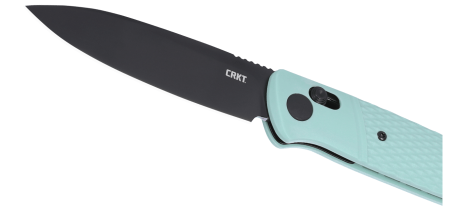 CRKT K430BKP Counterpart Crossbar Folding Knife – 12C27 Steel w/ Aqua Handle