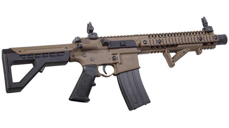 Crosman DPMS SBR Full-Auto CO2 Blowback Powered 4.5mm BB Air Rifle – Dark Earth | Crosman