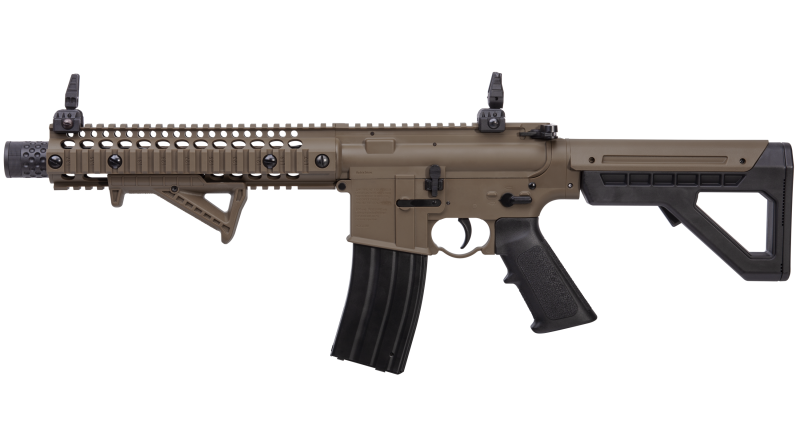 Crosman DPMS SBR Full-Auto CO2 Blowback Powered 4.5mm BB Air Rifle – Dark Earth | Crosman