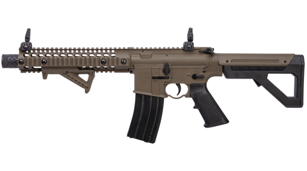 Crosman DPMS SBR Full-Auto CO2 Blowback Powered 4.5mm BB Air Rifle – Dark Earth | Crosman