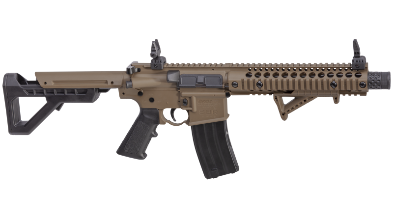 Crosman DPMS SBR Full-Auto CO2 Blowback Powered 4.5mm BB Air Rifle – Dark Earth | Crosman