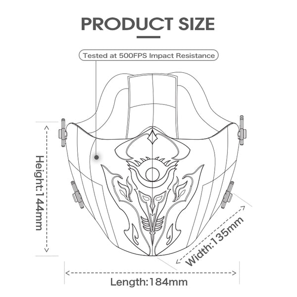 Amomax Ferro Polymer Half Face Airsoft Mask | Amomax