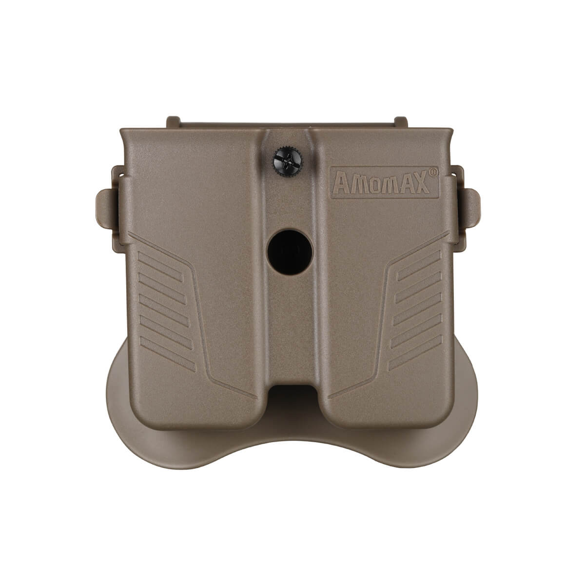 Amomax Double Stack Magazine Pouch - Fits Most 9mm, .40 & .45 Cal Magazines - FDE | Amomax