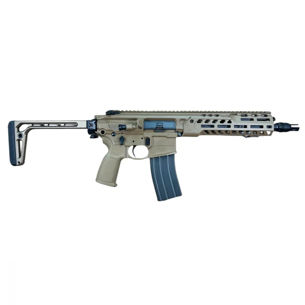 Salvo Precision MCX Spear LT CSAW 10.5” Airsoft Gas Blowback Rifle – Tan