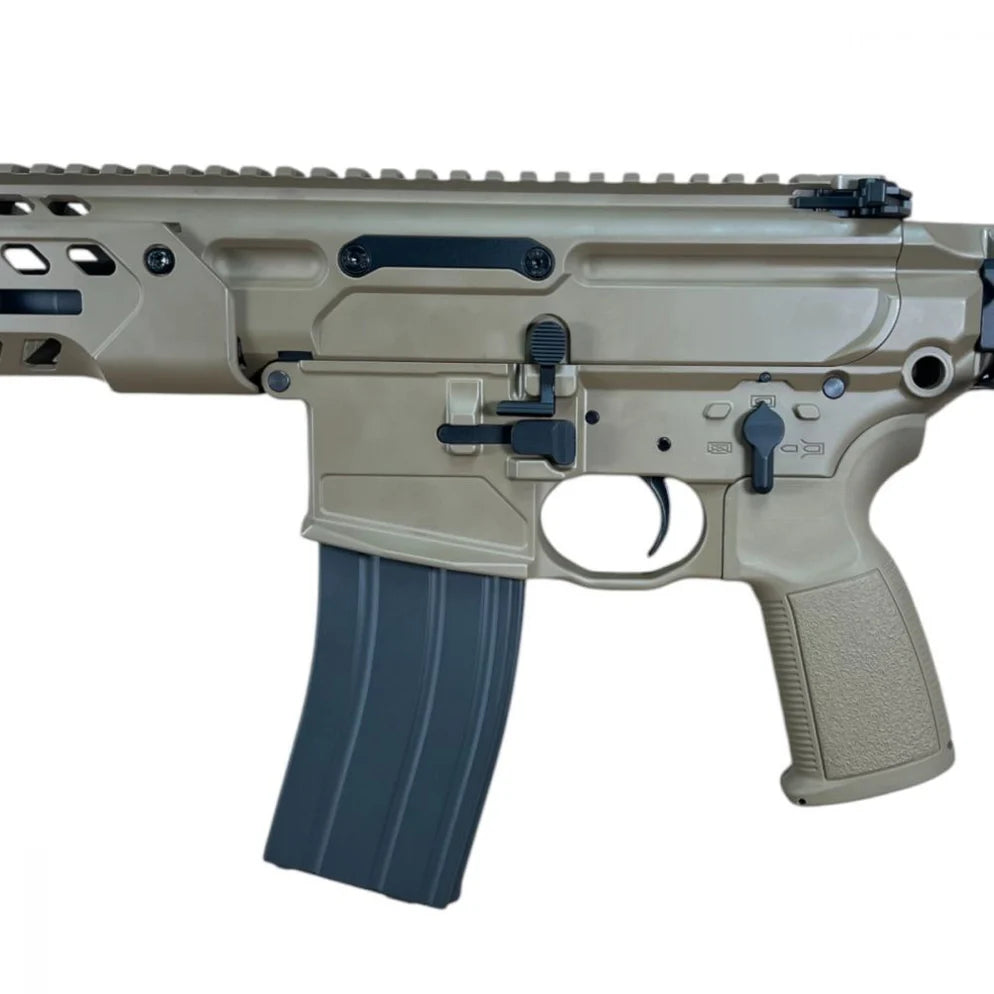Salvo Precision MCX Spear LT CSAW 10.5” Airsoft Gas Blowback Rifle – Tan