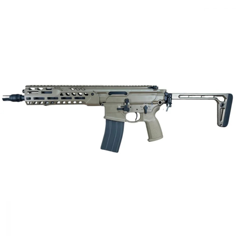 Salvo Precision MCX Spear LT CSAW 10.5” Airsoft Gas Blowback Rifle – Tan