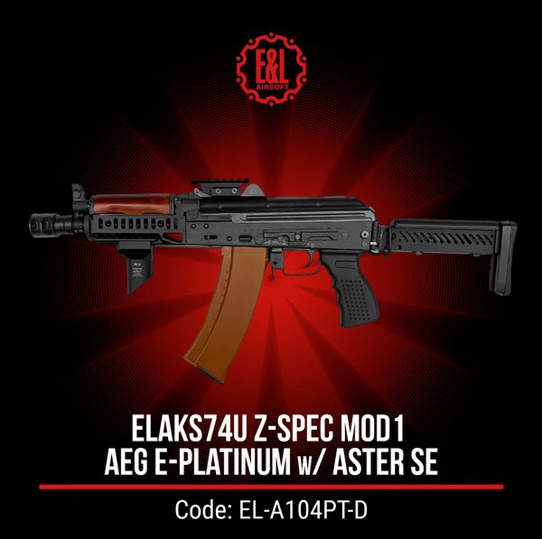 E&L AKS-74U Z-Spec Airsoft Platinum AEG w/ Gate Aster SE & Z Style Upgrade