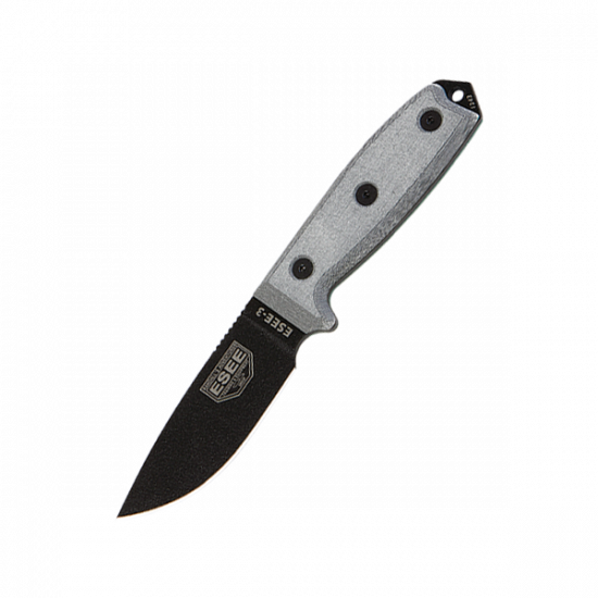 ESEE 3-P Fixed Blade Knife – 1095 High Carbon Steel with Brown Molded Sheath