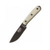ESEE 4HM-B Fixed Blade Survival Knife w/ Traditional Micarta Handle & leather Sheath – 1095 Carbon Steel