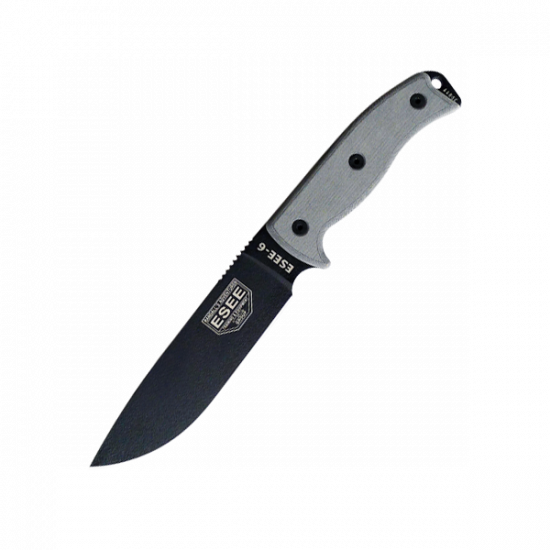 ESEE Model 6 Fixed Blade Knife – 1095 High Carbon Steel w/ Coyote Brown Sheath | ESEE