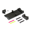 Gunday RMR Mount w/ Raised Sight Set (Pre-Drilled for Fiber Optics) For VFC/SIG Air P320 M17/M18 Airsoft GBB Pistol