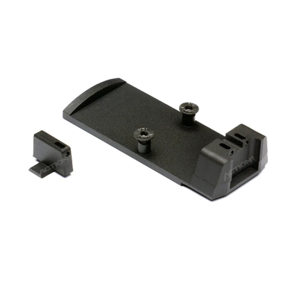 Gunday RMR Mount w/ Raised Sight Set (Pre-Drilled for Fiber Optics) For VFC/SIG Air P320 M17/M18 Airsoft GBB Pistol