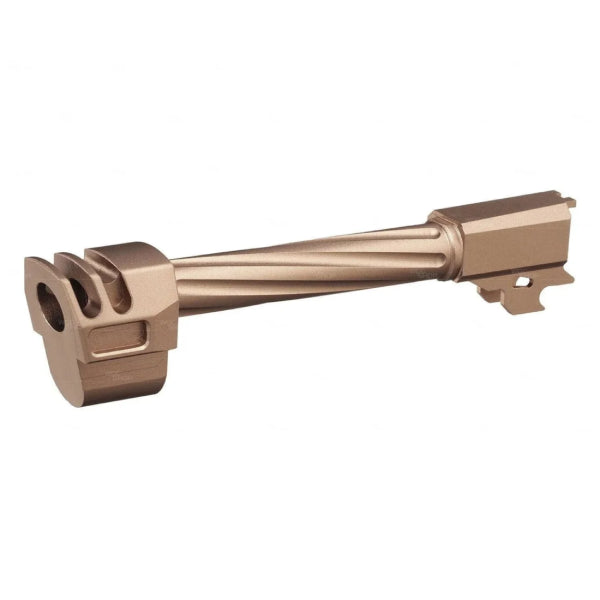 Gunday CNC Aluminum Outer Barrel With Compensator Type A For VFC P320 M17 GBB Airsoft - Tan