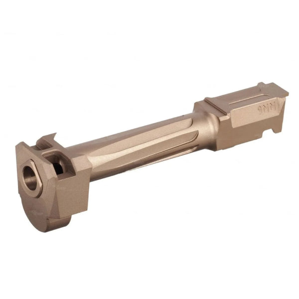Gunday R Style Aluminum Outer Barrel with Compensator for Umarex/VFC Glock 19 Gen 5, 19X, and 45- Tan