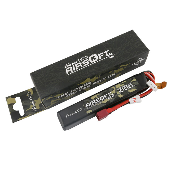 Gens Ace 25C 1000mAh 3S1P 11.1V Airsoft Gun Battery- Deans Plug